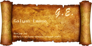 Galyas Emese névjegykártya